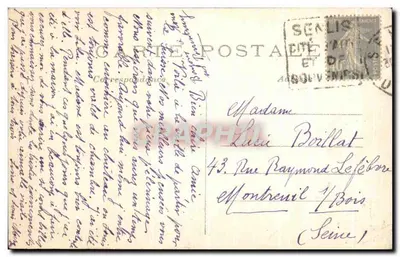 Senlis — Katedra uszkodzona podczas wojny 1914 — L'H, Paris — Rewers
