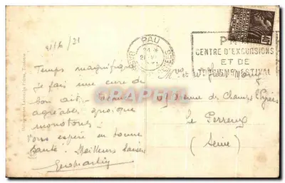 Pau — Vue générale du quartier de la Basse Ville — éditeur Hélinguère Labouche Frères — Reverso