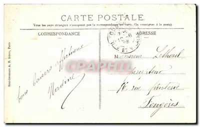Corbeil — Le Palais de Justice — éditeur Simi-Bromure A. B. Frères, Paris — Achterkant