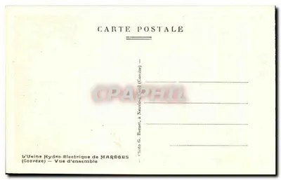 Usina Hidroelétrica de MARÈGES — Corrèze — Foto G. Bucuet — Verso