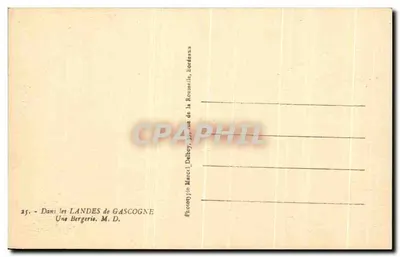 Bergerie dans les Landes de Gascogne — Yobles — n°25 — Verso