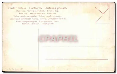 Dwa łosie w walce — tła górskie — Ludwik Fromme, seria 8087 — Rewers