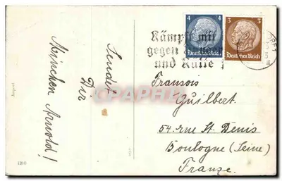 Paysage zimowy z chaletem — kalendarz roku — wydawca Impard, nr 1210 — Rewers