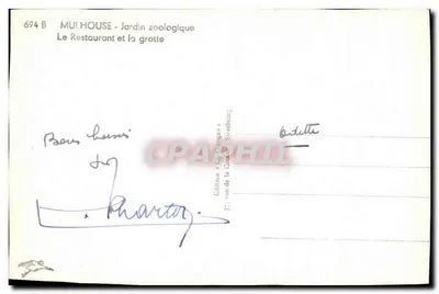 Mulhouse - Ogród Zoologiczny — Restauracja i jaskinia — Wydanie — Rewers