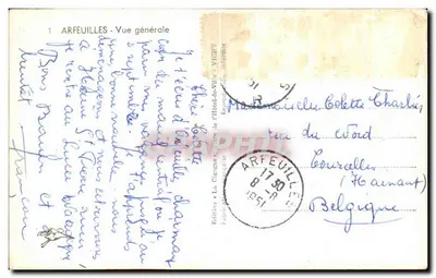 Arfeuilles - General View — Edition La Cigogne, series 1 — Back