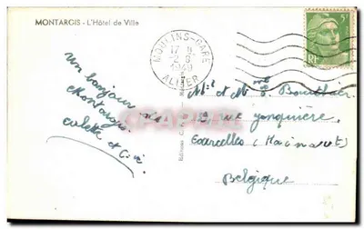 Montargis - Het Stadhuis — Edities C. F. M. — serie-nummer niet zichtbaar — Achterkant