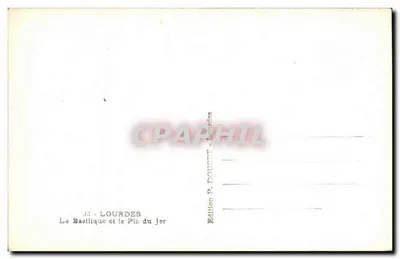 A Basílica e o Pic du Jer — Lourdes — Edição P. DOUCET - Lourdes — Verso