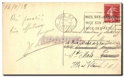 Nizza — Das Palast der Mittelmeeres und die Promenade des Anglais — Rückseite