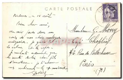 Environs de VICDESSOS (Ariège) — O Lago de Izourt — Combier Imp. Macon — Verso