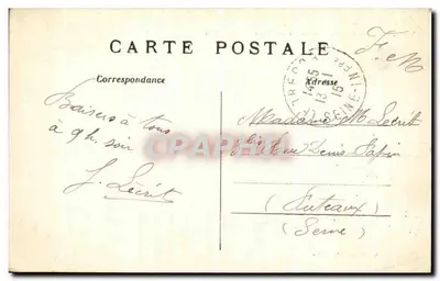 Le Calvaire et les Falaises de MERS — vue prise de TRIANON-HOTEL aux Terrasses — L'Hirondelle, Paris — Achterkant