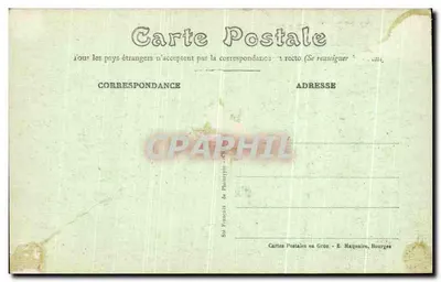 Bourges — Widok panoramiczny bulwaru Strasbourga i Wojskowych Zbiorów — E. Maquaire, n°409 — Rewers
