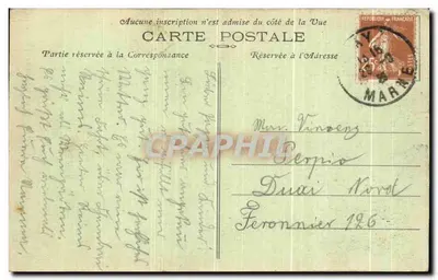 Ay-Champagne (Marne) — Monumento aos Mortos (Guerra 1914-1918) — Édit. J.-B. — Verso