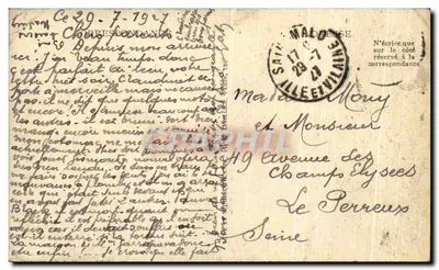 Saint-Malo — La Grande Porte et Clocher de la Cathédrale — Édition Magasins de France — Verso