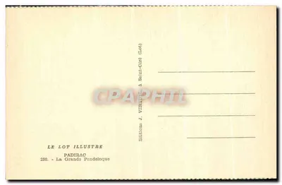 A Grande Pendeloque — Padirac — Éditions J. Verrière — Verso