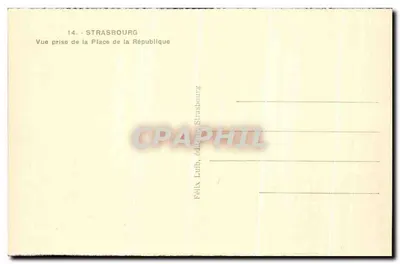 Strasburg — Widok z Placu Republiki — Félix Luib, wydawca — Rewers