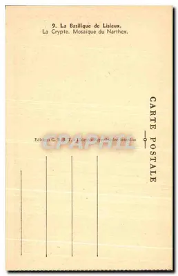 Krypta Bazyliki w Lisieux — Mosaika Nartheksu — Wydawnictwo C.B.S.T. Lisieux — Rewers