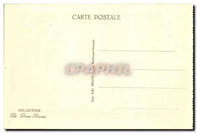O Lago do Bourget — vista do lago com cais e montanhas — série 11814, editada por Braun & Cie, Mulhouse-Dornach — Verso