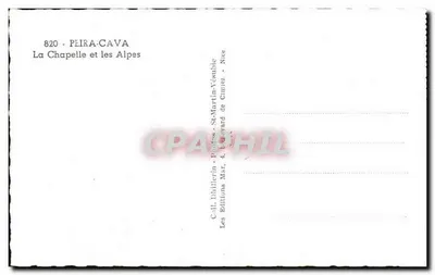 Kaplica i Alpy — 820 - PIRA-CAVA — Wydawnictwo Dililerin, Nice — Rewers