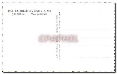 La Bollène-Vésubie (A.-M.) — Vista general — Coll. Dhillerin - St-Martin-Vésubie — Reverso