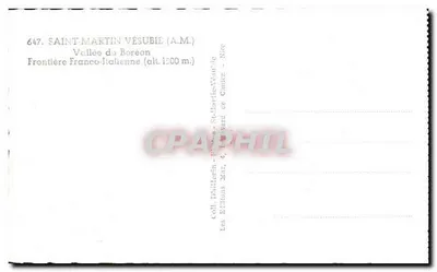 Saint-Martin-Vésubie — Vallée del Boréon, frontiera franco-italiana — Edizioni L. Marder, serie 647 — Verso