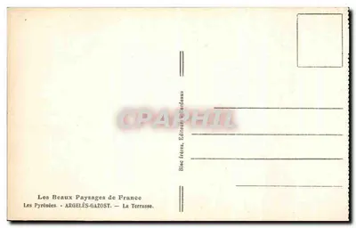 Argelès-Gazost — La Terrasse — Bloc frères, Wydawca, Bordeaux — Rewers