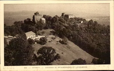 Ottrott — Castelos de Rathsamhausen e Lutzelbourg — editor Braun & Cie, Dornach