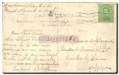 Jeune homme tenant des poissons décoratifs — 'Jouyeux Avril' — éditeur Irisa, n° 2918 — Verso