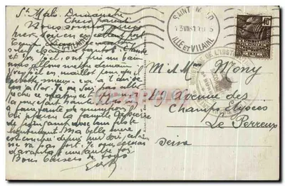 St-Malo — Les Remparts à la Porte Saint-Vincent — Éditeur G. F. P. S. — N° 21 — Verso