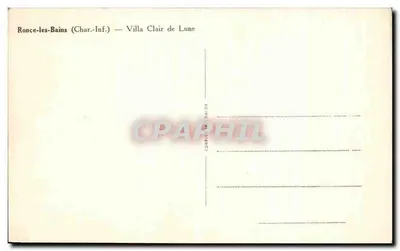 Ronce-les-Bains — Villa Clair de Lune — éditeur Cinq — Verso