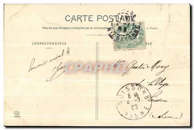 Stara pocztówka Saint Juery Le Tarn Au saut Du Sabot partie gauche — Rewers
