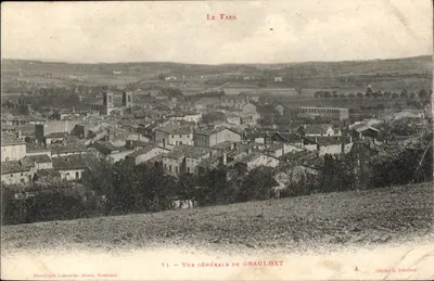 Bilhete postal antigo Vista Geral de Graulhet