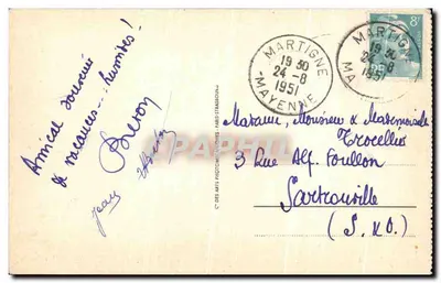 Laval — Widok na wieżę zamku z ogródka Perrine — C. DES ARTS PHOTOGRAPHIQUES, PARIS-STRASBOURG, n°32 — Rewers