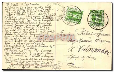 St. Gallen — vista aérea — editor desconhecido — Verso