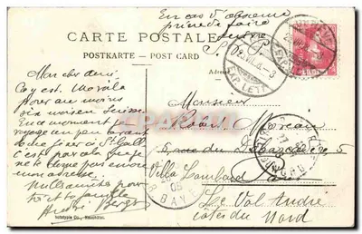 Genebra — Rue de la Corraterie — fototipia Co, Neuchâtel — Verso