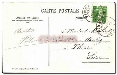 Linia kolejowa Martigny-Châtelard — Tunel Revennez blisko Finhaut — J.J. 6781, Wydawcy, Genewa — Rewers