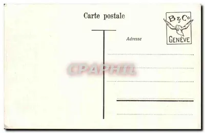 Vista da Flégère e do mar de gelo — Série 6717 — Editor B&Co Genève — Verso