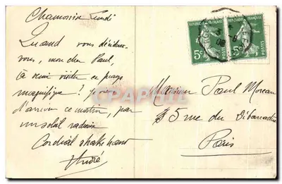 Fergentière i Mont Blanc — widok panoramiczny — wydawca nie widoczny — Rewers