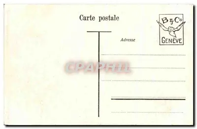 Widok na Wysoką Wierch i Wierch Dru z Flégère — seria 6695 — B&Co Genève — Rewers