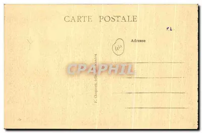 NANTES — O Castelo dos Duques da Bretanha, vista aérea — F. Clapeau, editor Nantes, n° 703 — Verso