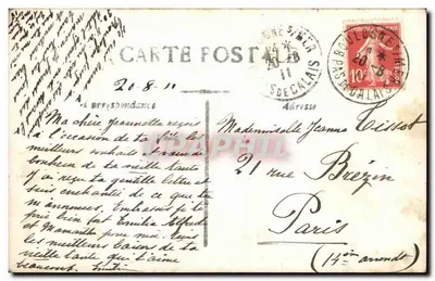 Criança em traje de marinheiro — rosas — editor ASTOR n°2183 — Verso