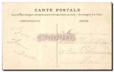 Bosque de Fontainebleau — Esfinge de los Druidas (Franchard) — editor no visible, n° de serie 101 — Reverso