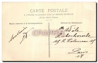 Fontainebleau-Barbizon — Estrada Marie-Thérèse — Editor não identificado, n° 56 — Verso
