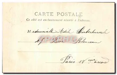 Floresta de Fontainebleau — O Ninho do Falcão — B.F. Paris — Verso
