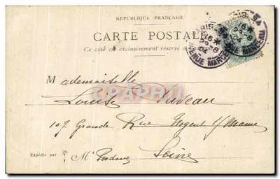 Piazza Saint-Germain-des-Prés — Parigi — A. Padoue — Verso
