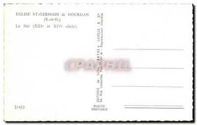 Igreja de São Germain de Dourdan — Interior — Edições Lavelle & Estel — Verso