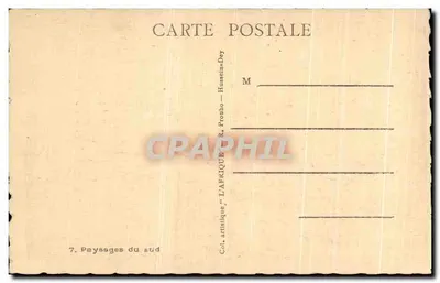 Landscapes van het zuiden — Egypte — Col. artistieke, Afrika, n°7 — R. Prouho & Hussein-Dey — Achterkant