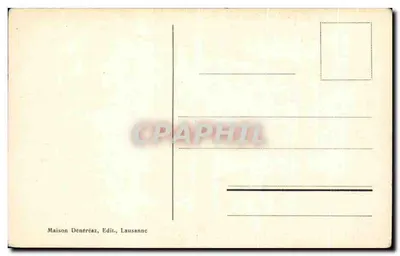 Yverdon — vista panorâmica com montanhas — Maison Dénérécaz, Lausanne, n° 9441 — Verso