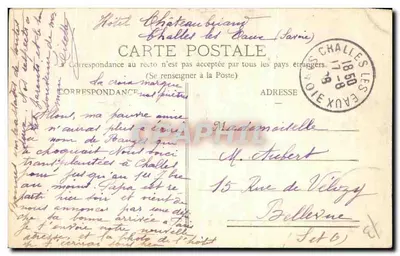 Challes-les-Eaux (Savoie) — Hôtel Châteaubriant, côté levant — Collection L. — Verso