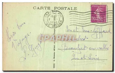 Paryż (Ier) — Pałac Sprawiedliwości i Konciergeria — L. Boisson, wydawca, nr 406 — Rewers