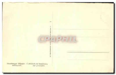 Katedra w Strasburgu — Nef principale — wydawca nieznany, numer serii 3 — Rewers